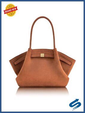 Vegan Leather Tote Bag Women Designer Shoulder Bag Medium Handbag